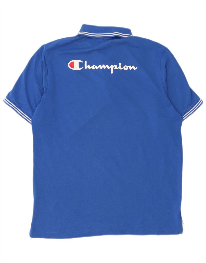 Champion Herren-Poloshirt mit Grafik, Größe L, Blau