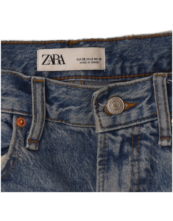 Zara Damen Slim Jeans EU 38 Small W28 L28 Blaue Baumwolle