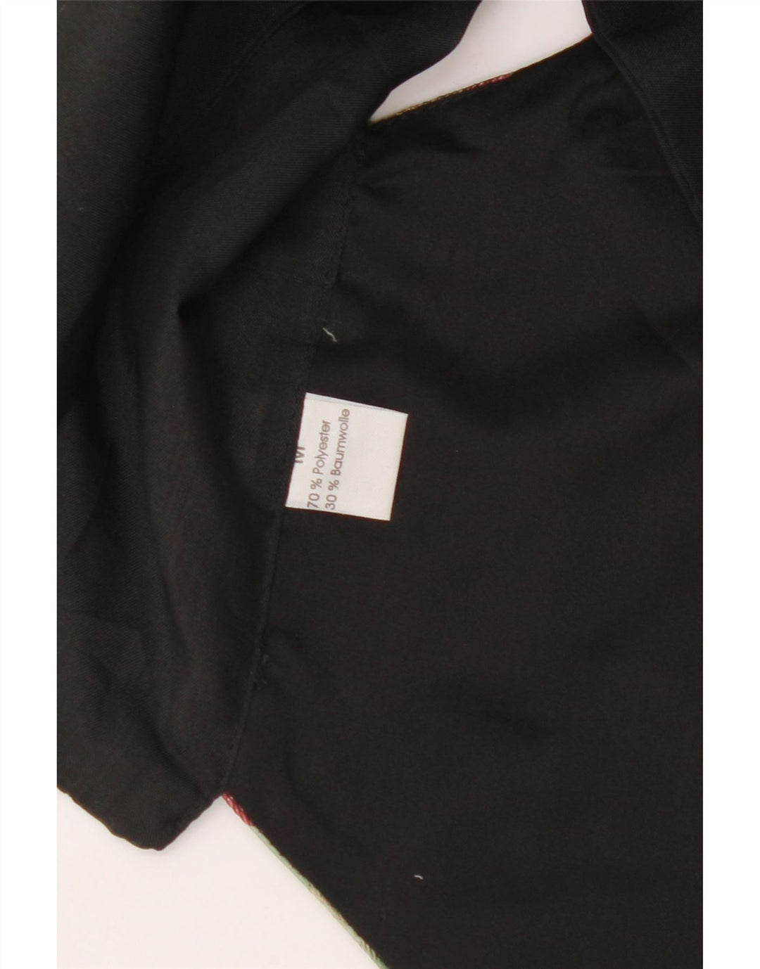 VINTAGE Damen Weste UK 14 Medium Schwarz Floral Polyester