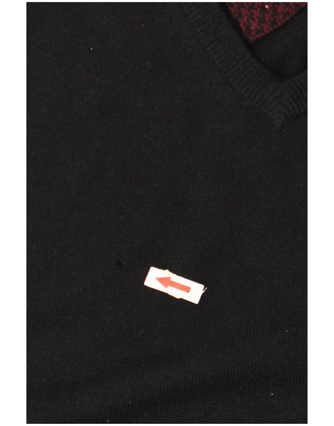 TOMMY HILFIGER Herren-Pullover mit V-Ausschnitt, mittelschwarze Lammwolle