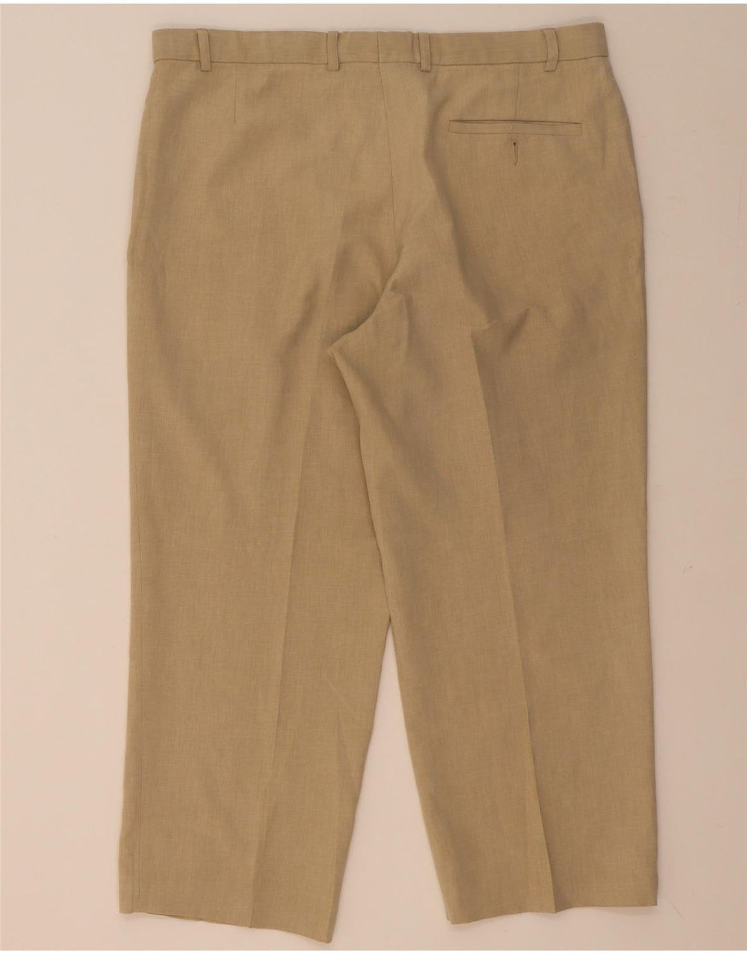 Gerade Herren-Anzughose von Marks & Spencer, W38, L26, Beige, Polyester
