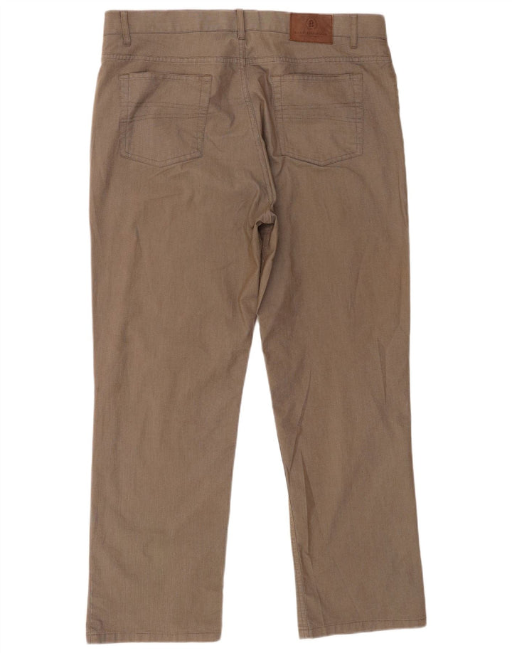 Marks & Spencer Herren Blue Harbour Chinohose W38 L29 Braun kariert