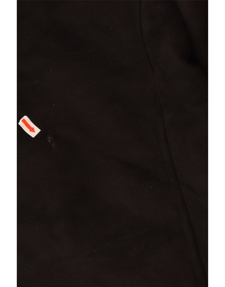 ZARA Damen Sherpa Bikerjacke UK 12 Medium Schwarz Polyester