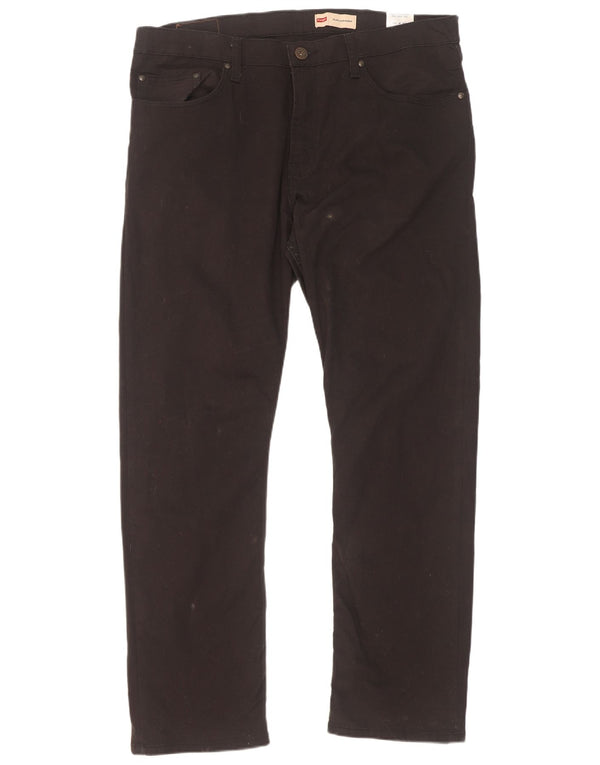 Wrangler Herren Slim Straight Freizeithose W36 L30 Schwarz Baumwolle