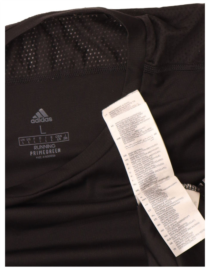 ADIDAS Herren T-Shirt Top Large Schwarz Polyester
