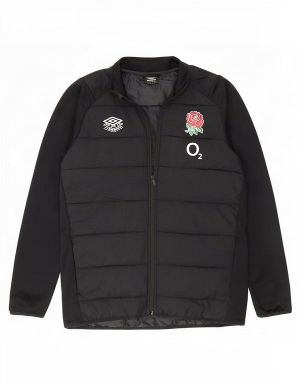 Umbro Herren Rugby England Wattierte Jacke UK 42 XL Schwarz Polyester