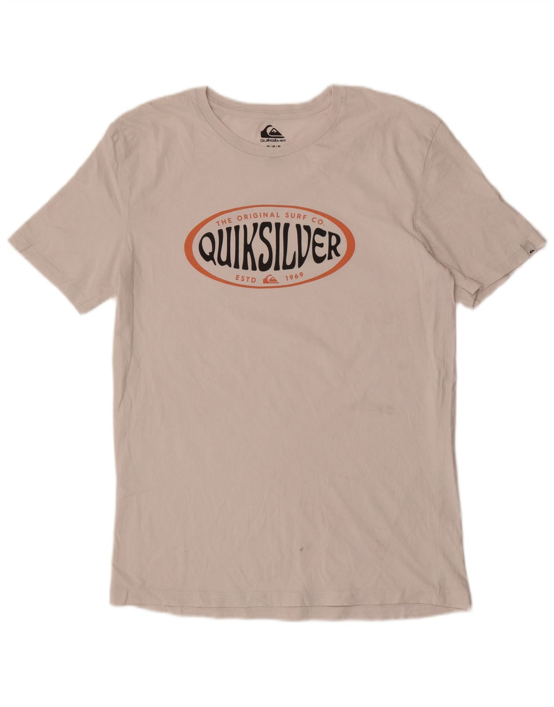 Quiksilver Herren-T-Shirt mit normaler Passform, mittelweißer Baumwolle, mit Grafik