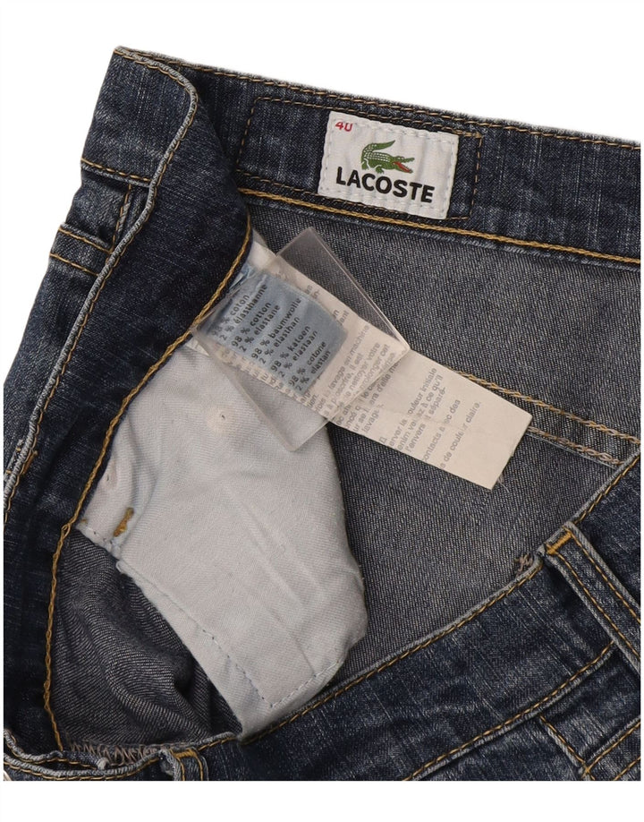 Lacoste Damen Bootcut Jeans Größe 40 Mittel W27 L31 Blaue Baumwolle