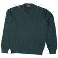 AUSTRALIAN L'ALPINA Herren-Pullover mit V-Ausschnitt aus mittelgrüner Wolle
