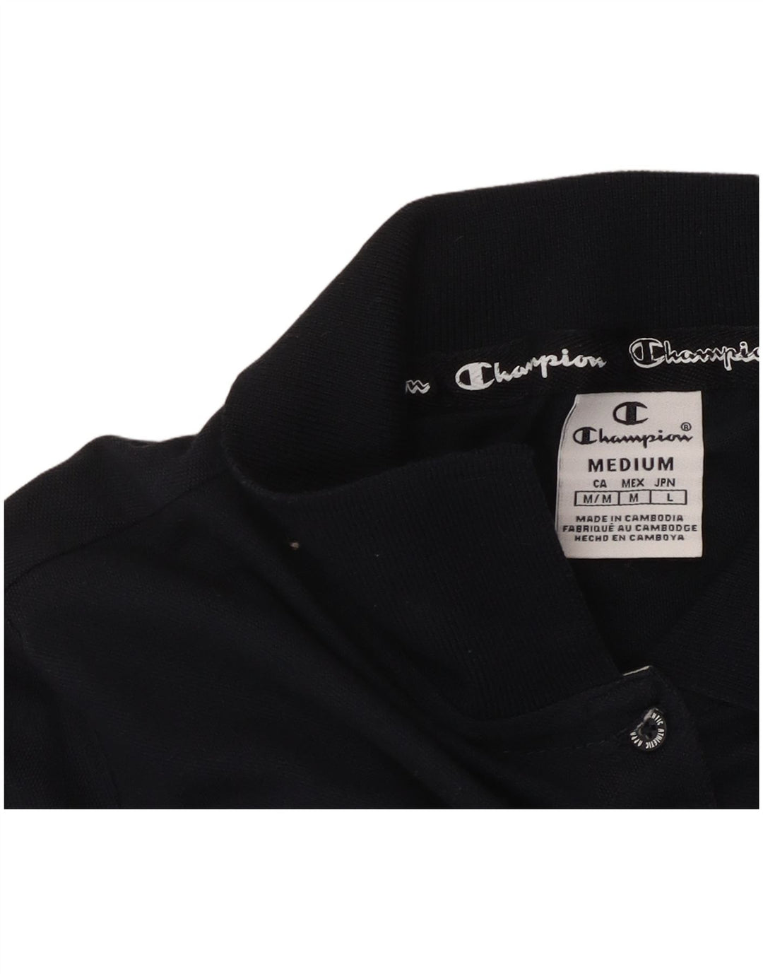 CHAMPION Damen Poloshirt UK 12 Medium Marineblau