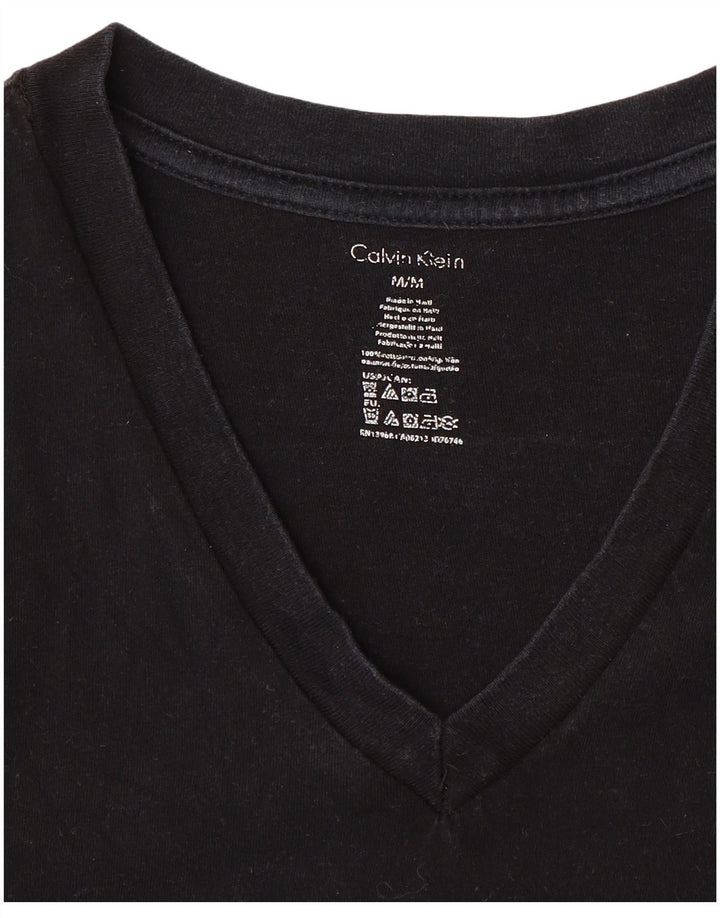 CALVIN KLEIN Herren T-Shirt Top Medium Schwarz Baumwolle