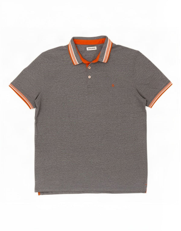 Jack & Jones Herren Poloshirt 2XL Grau Baumwolle
