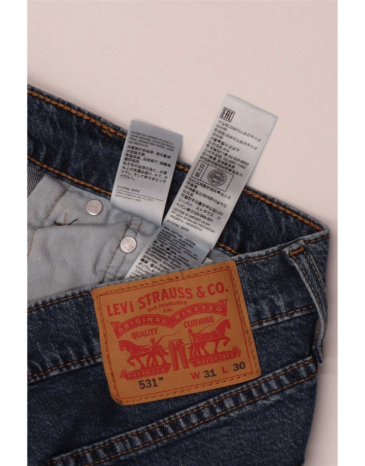 Levi's Herren 531 Slim Jeans W31 L30 Blaue Baumwolle