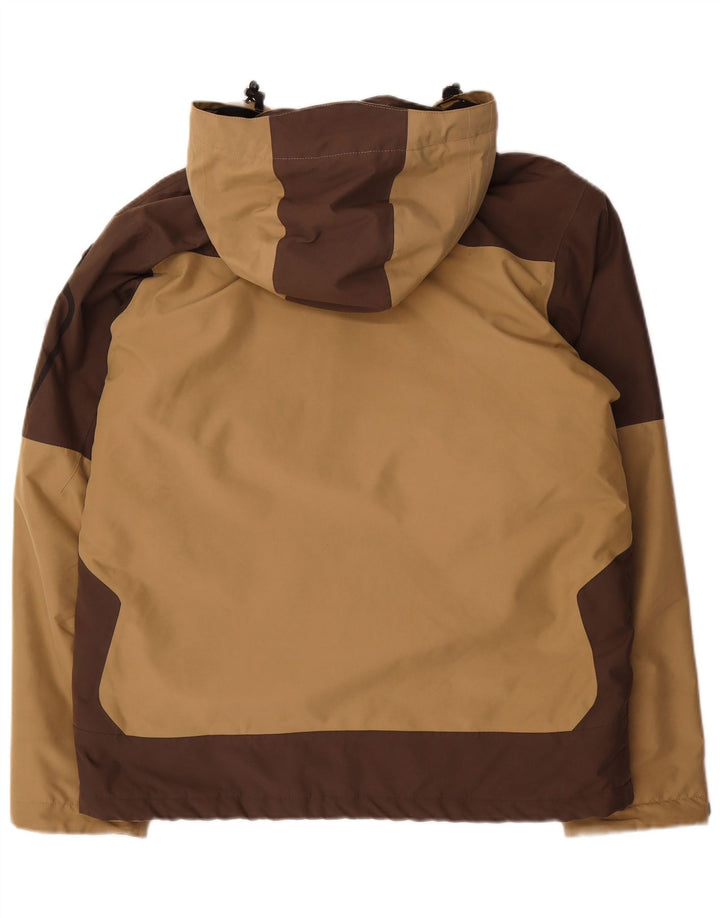Killtec Herren-Windjacke mit Kapuze, UK 38, Mittelbraun, Farbblock