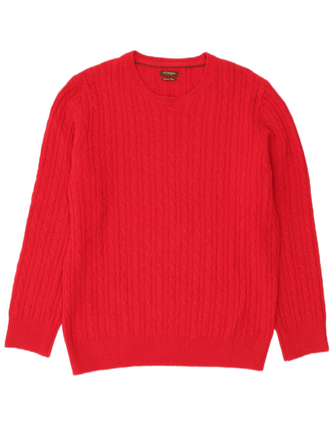 GUTTERIDGE Herren-Pullover mit Rundhalsausschnitt, 2XL, Rot