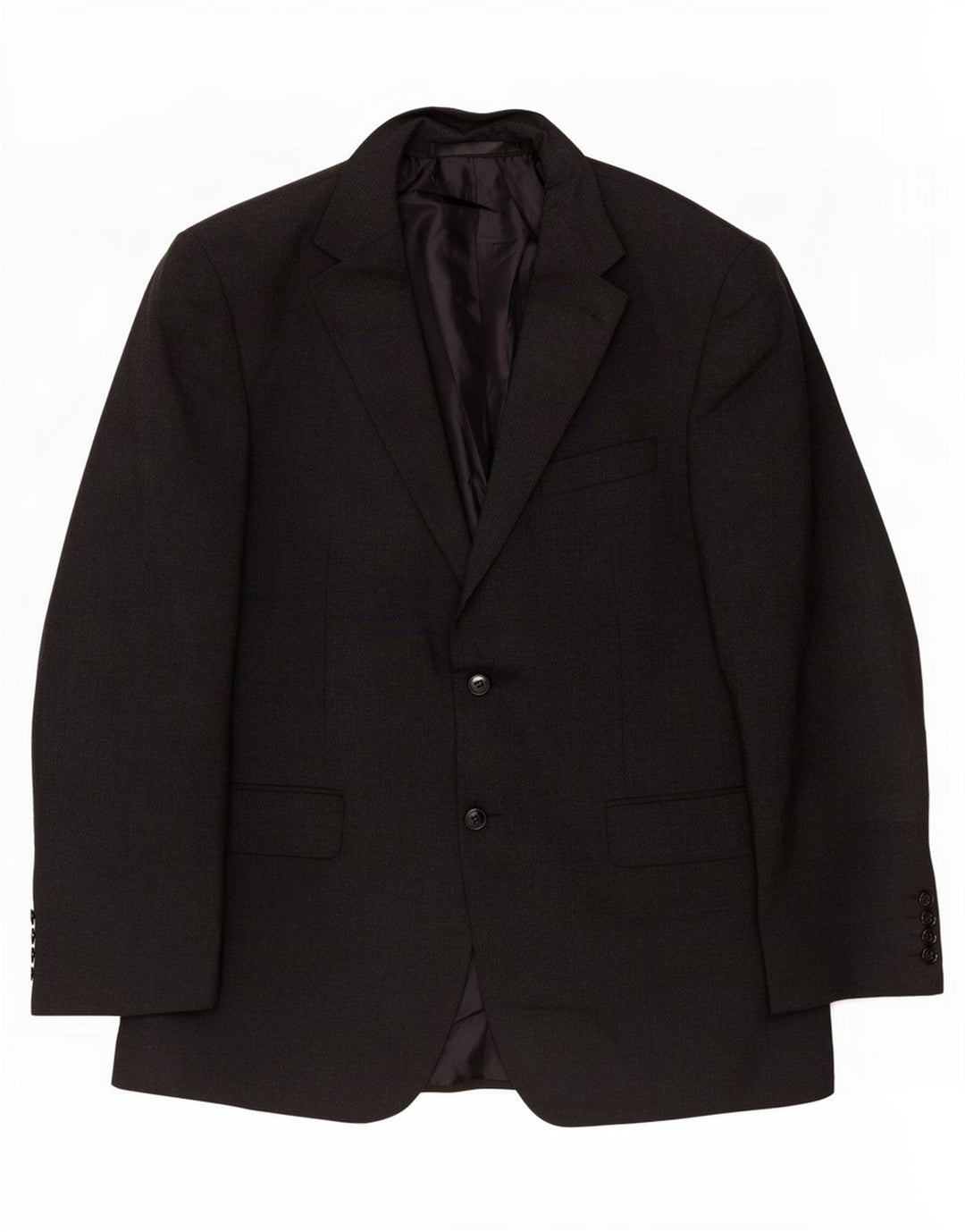 Marks & Spencer Herren-Blazer mit 2 Knöpfen, UK 40, Mittelschwarz, Polyester