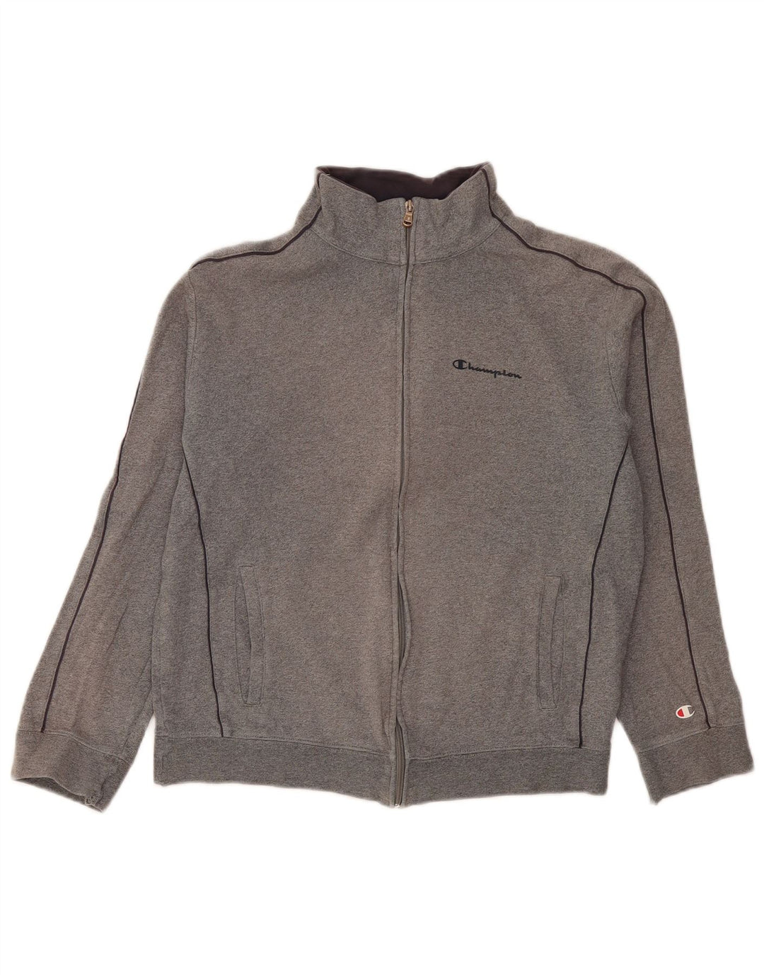 Champion Damen-Trainingsanzug-Top-Jacke, UK 14, mittelgraue Baumwolle