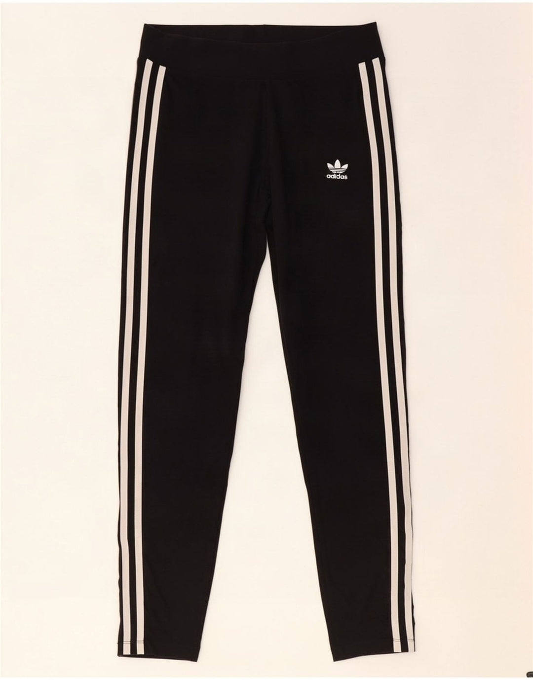 Adidas Damen Leggings UK 14 Medium Schwarz Baumwolle