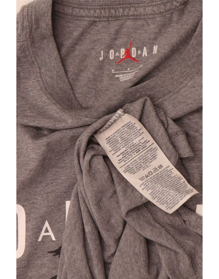 Jordan Herren-T-Shirt mit Grafik, Größe S, Grau, Baumwolle