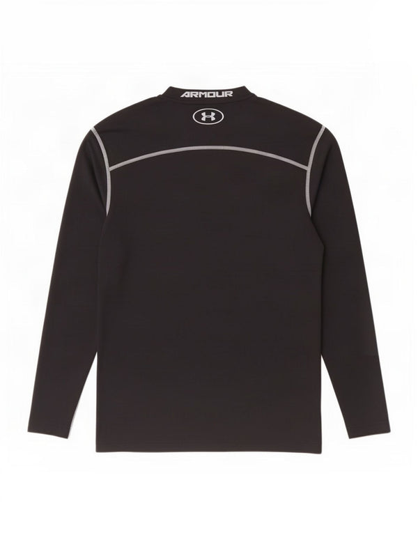 Under Armour Damen Cold Gear Top Langarm UK 14 Large Schwarz