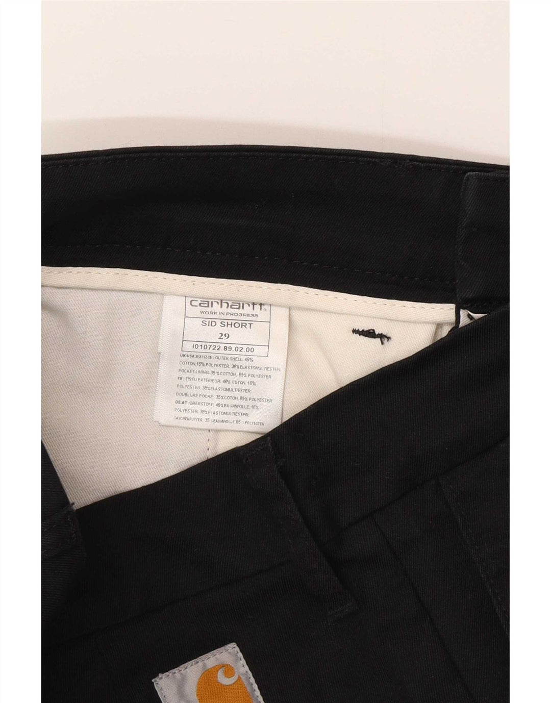 Carhartt Herren Chino-Shorts W29 Mittelschwarze Baumwolle