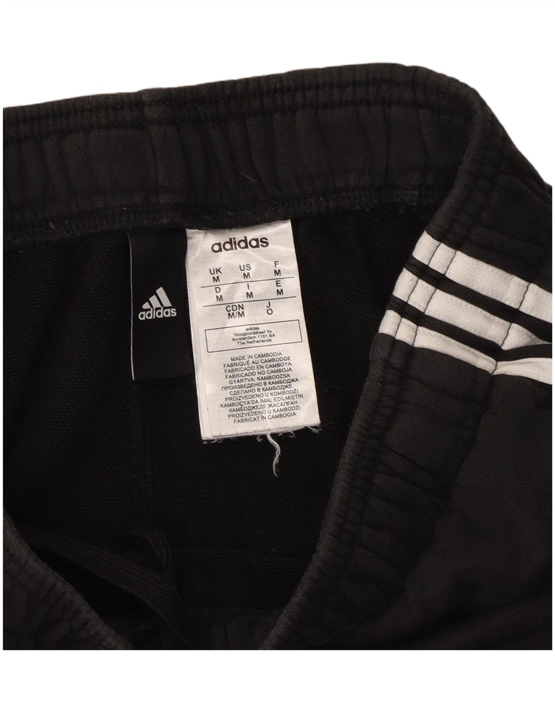 Adidas Herren-Trainingshose, mittelschwarz, Baumwolle