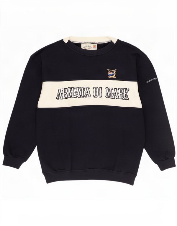 Armata Di Mare Herren-Sweatshirt-Pullover IT 52, groß, Marineblau, Farbblock