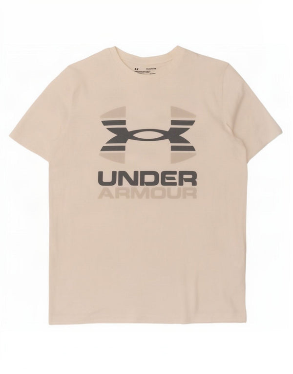 Under Armour Jungen-T-Shirt mit Grafik, 13–14 Jahre, XL, gebrochenes Weiß, Sport