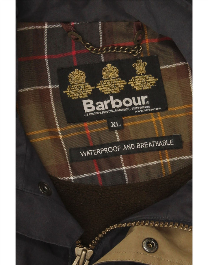 Barbour Herrenjacke aus gewachster Baumwolle, UK 42 XL, Marineblau