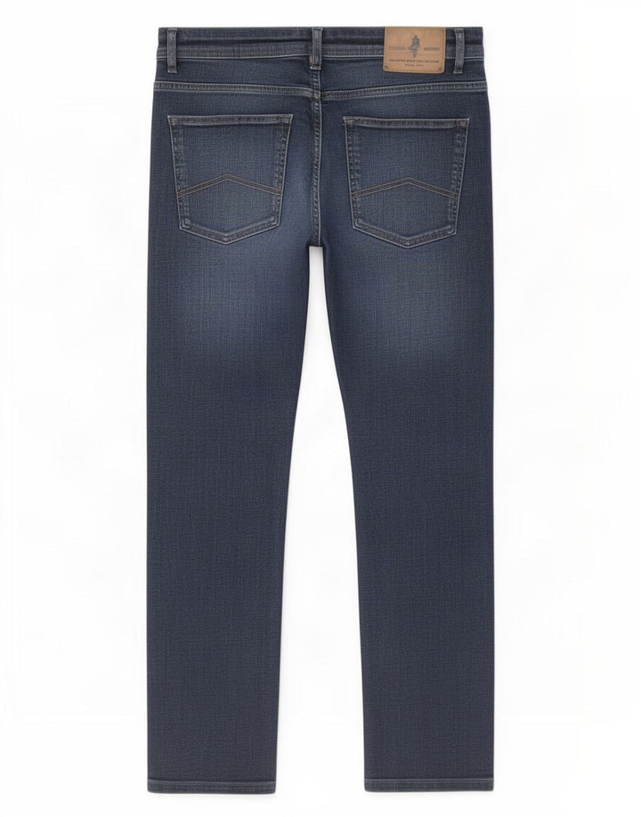Marlboro Classics Herren Regular Tapered Jeans W32 L28 Marineblau