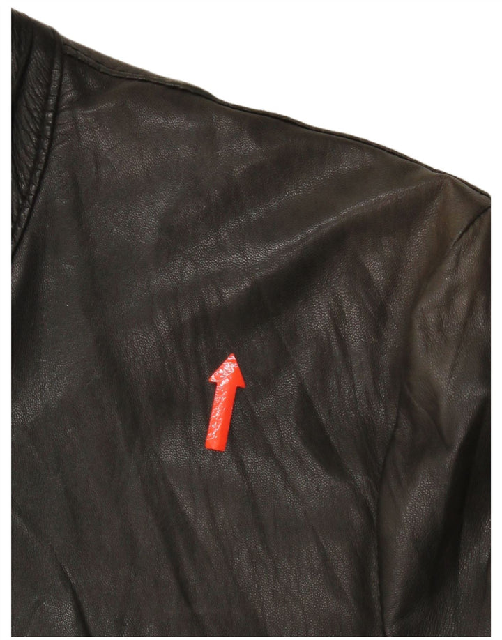 Herren-Lederjacke IT 48 Mittelschwarzes Leder