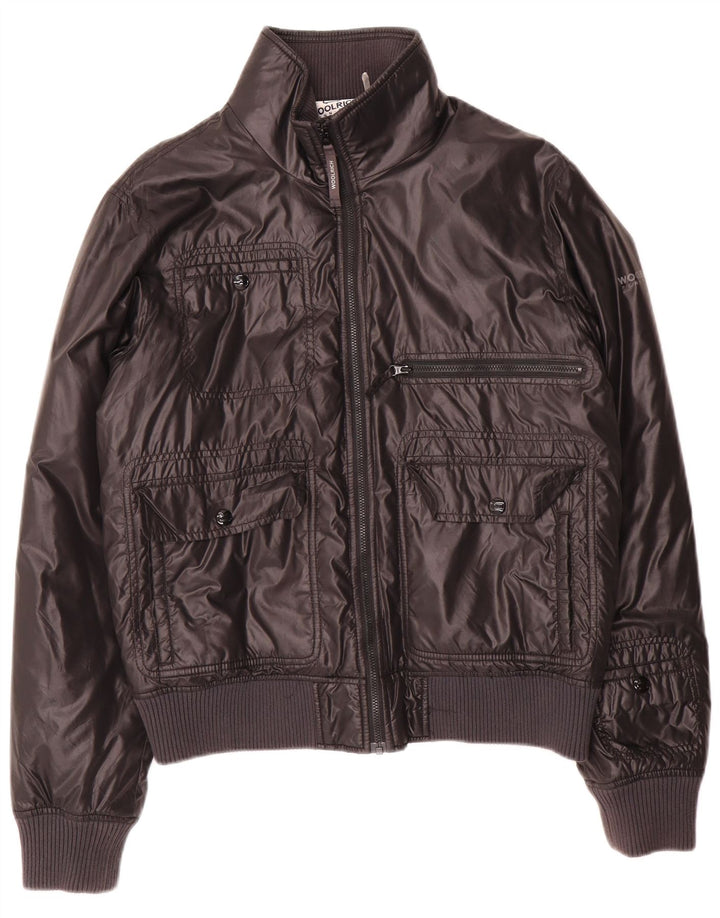 Woolrich Herren Bomberjacke UK 38 Mittelschwarzes Nylon