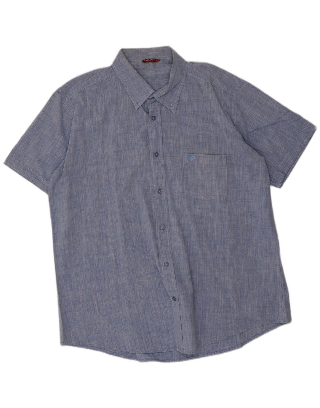Carrera Herren Kurzarmhemd 2XL Blau Baumwolle