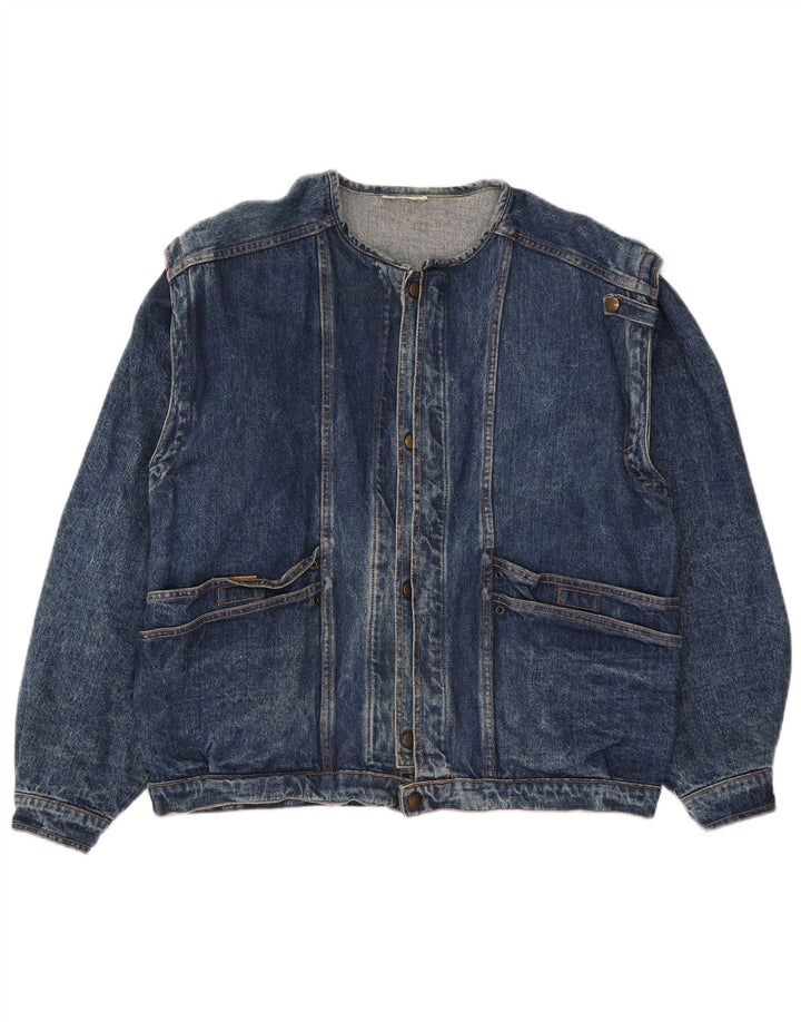 Vintage Herren Jeansjacke UK 40 Groß Blau