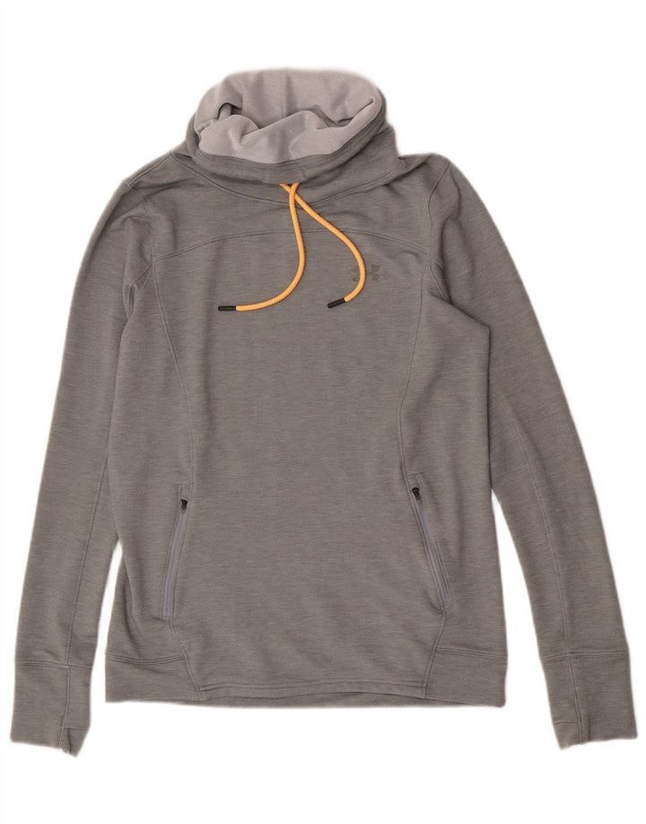 Under Armour Damen-Sweatshirt mit Rollkragen, UK 14, Mittelgrau meliert