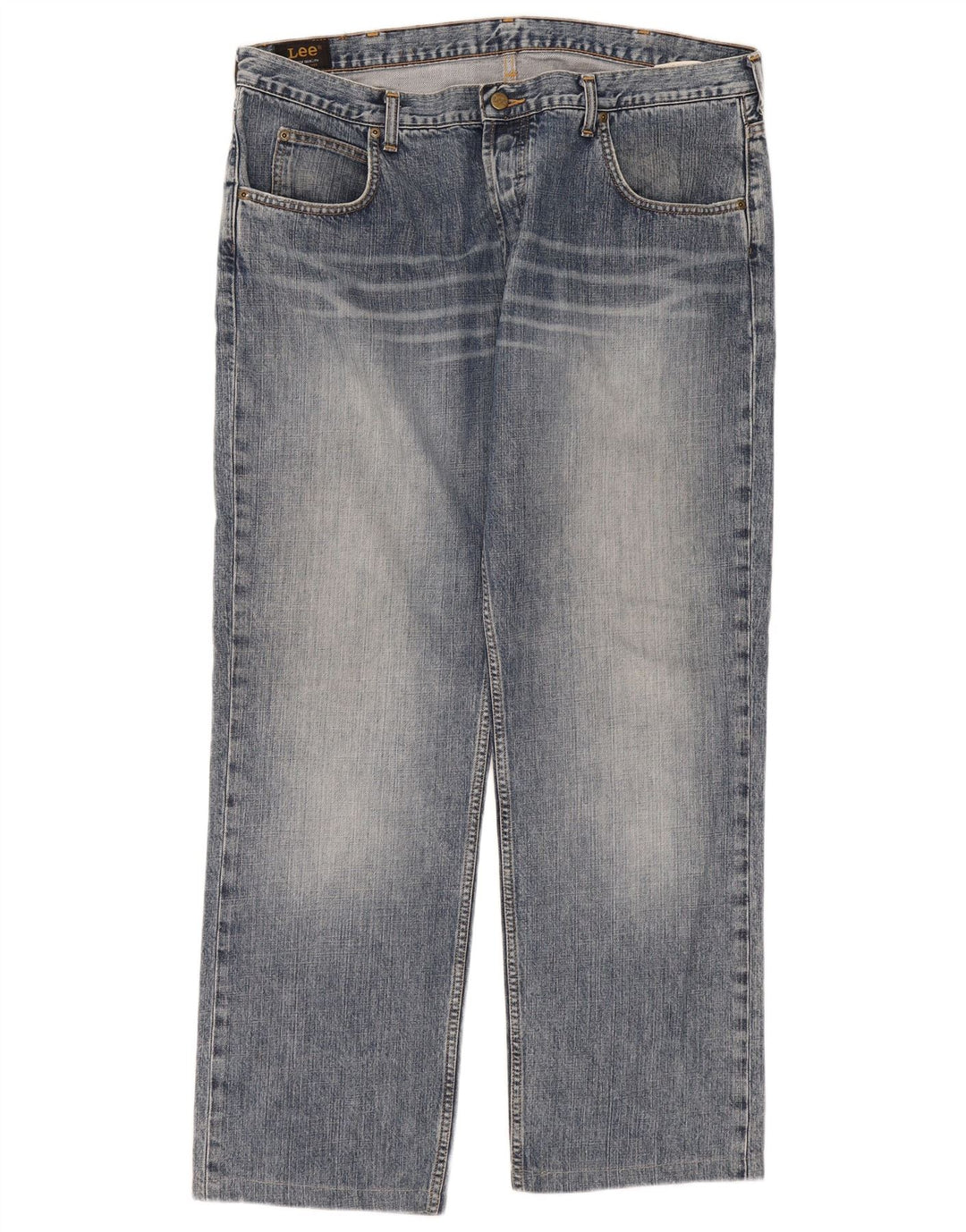 Lee Herren Seattle Straight Jeans W40 L31 Blaue Baumwolle