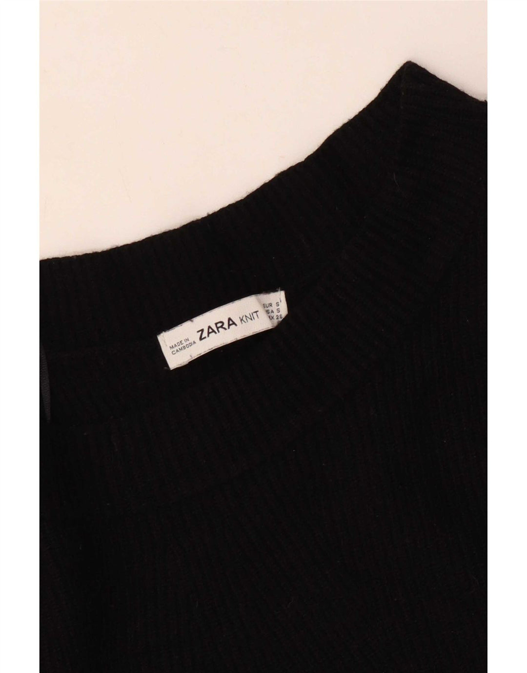 Zara Damen-Pullover, übergroß, U-Boot-Ausschnitt, Gr. 10, Größe S, Schwarz