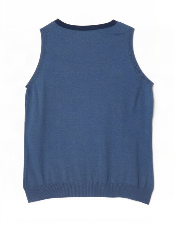 Boden Damen Tanktop UK 10 Small Blau Baumwolle