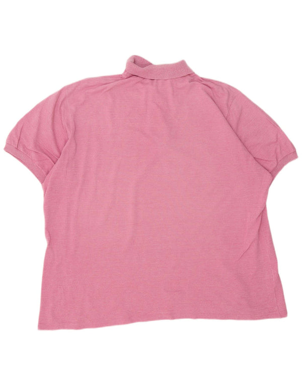 Lacoste Herren-Poloshirt, Größe 8 3XL, rosa gefleckte Baumwolle