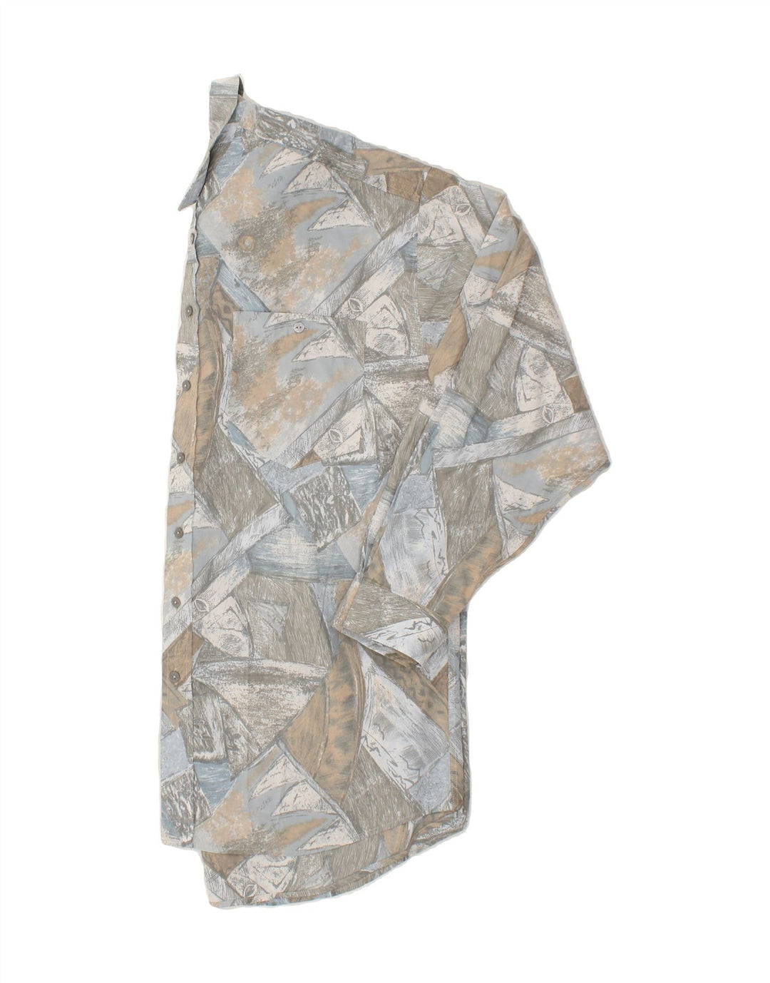 CANDA Mens Abstract Pattern Shirt Size 43/44 XL Grey Viscose Vintage Canda and Second-Hand Canda from Messina Hembry 