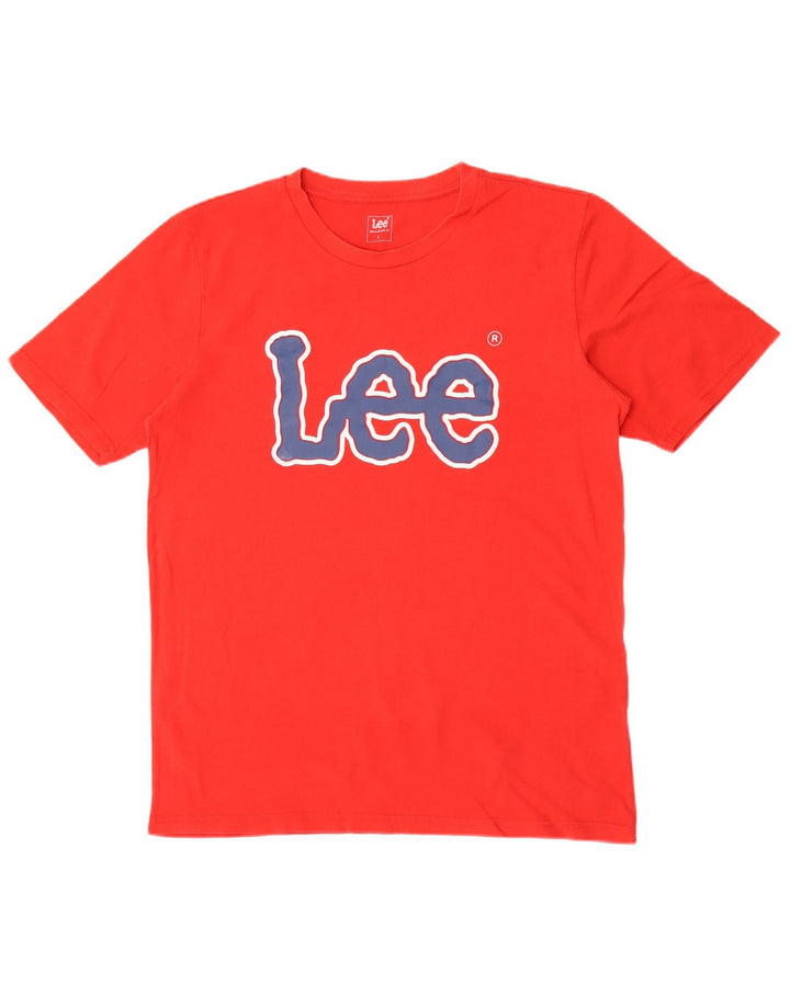 Lee Herren-T-Shirt mit Grafik, Größe L, aus roter Baumwolle