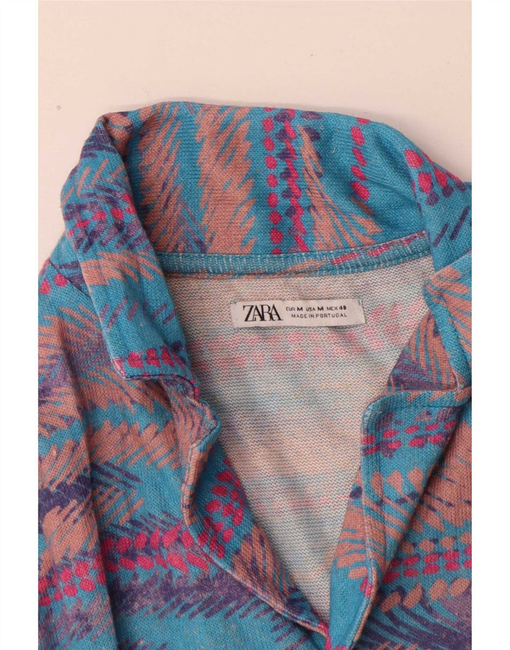 Zara Herren Kurzarmhemd Medium Mehrfarbig gestreift