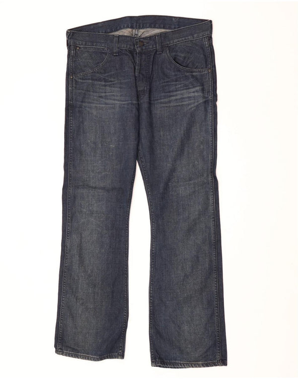 Wrangler Damen Bootcut-Jeans W34 L32 Blaue Baumwolle