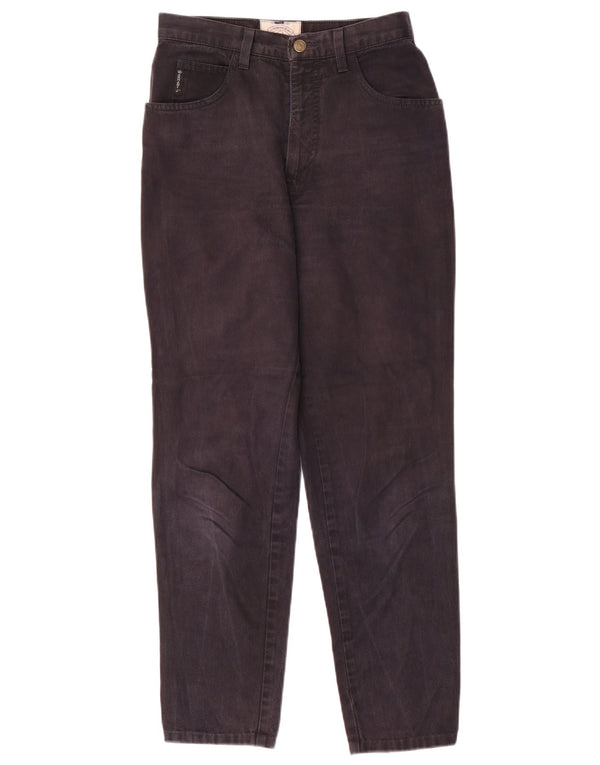 Armani Damen High Waist Tapered Jeans W28 L29 Schwarze Baumwolle