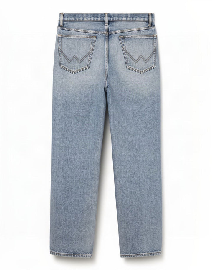 Wrangler Damen Texas Straight Jeans W34 L32 Blaue Baumwolle