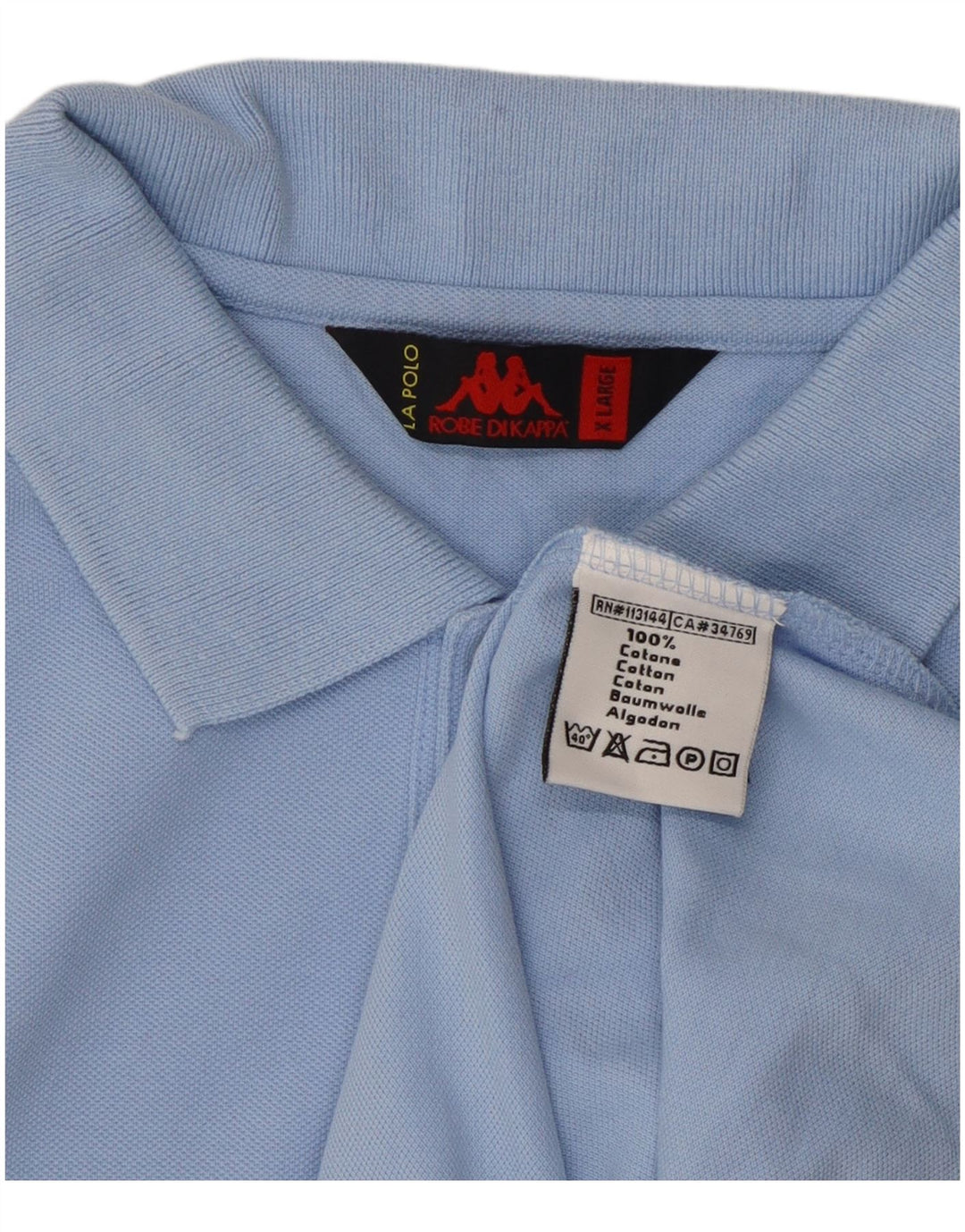 Kappa Herren Poloshirt XL Blau Baumwolle
