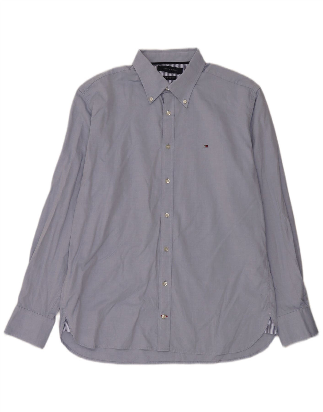 Tommy Hilfiger Herrenhemd, große blaue Baumwolle