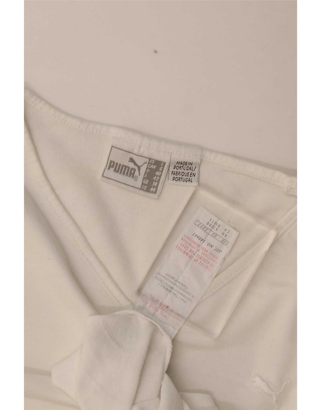 Puma Damen T-Shirt Top UK 14 Mittelweiße Baumwolle