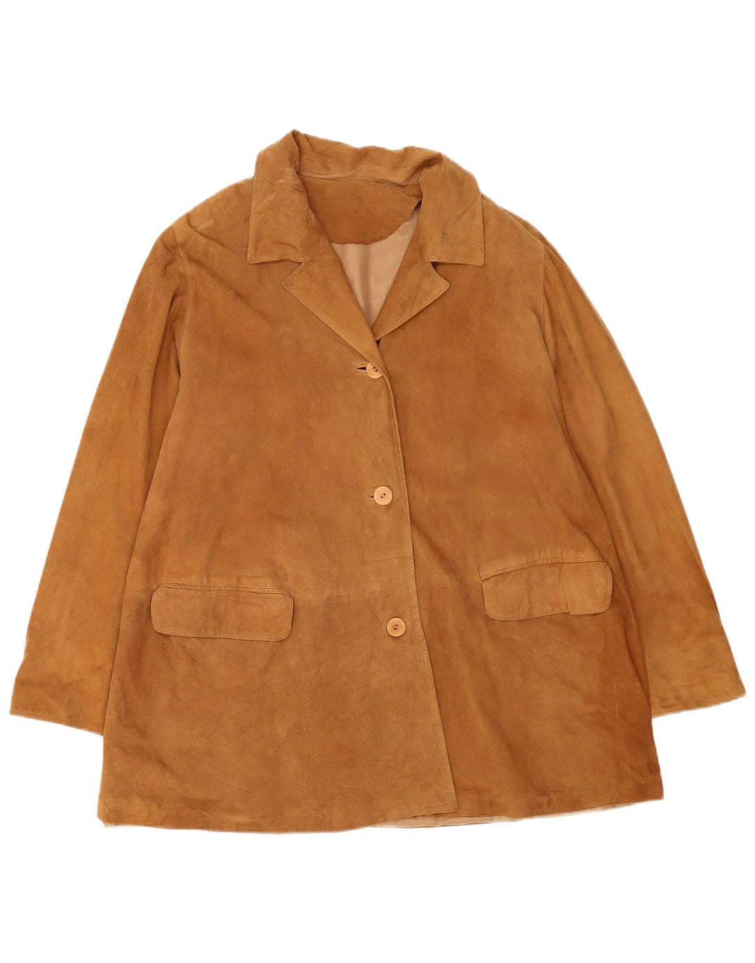 Conbipel Damen Wildlederjacke IT 44 Mittelbeiges Leder