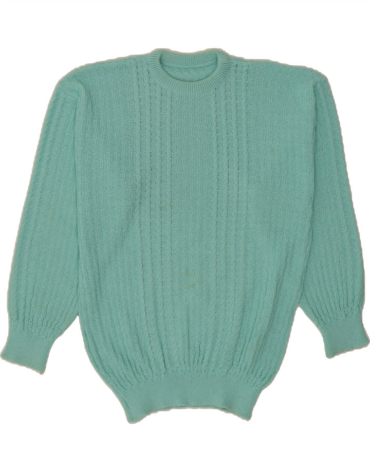 VINTAGE Womens Crew Neck Jumper Sweater UK 16 Large Blue Vintage Vintage and Second-Hand Vintage from Messina Hembry 